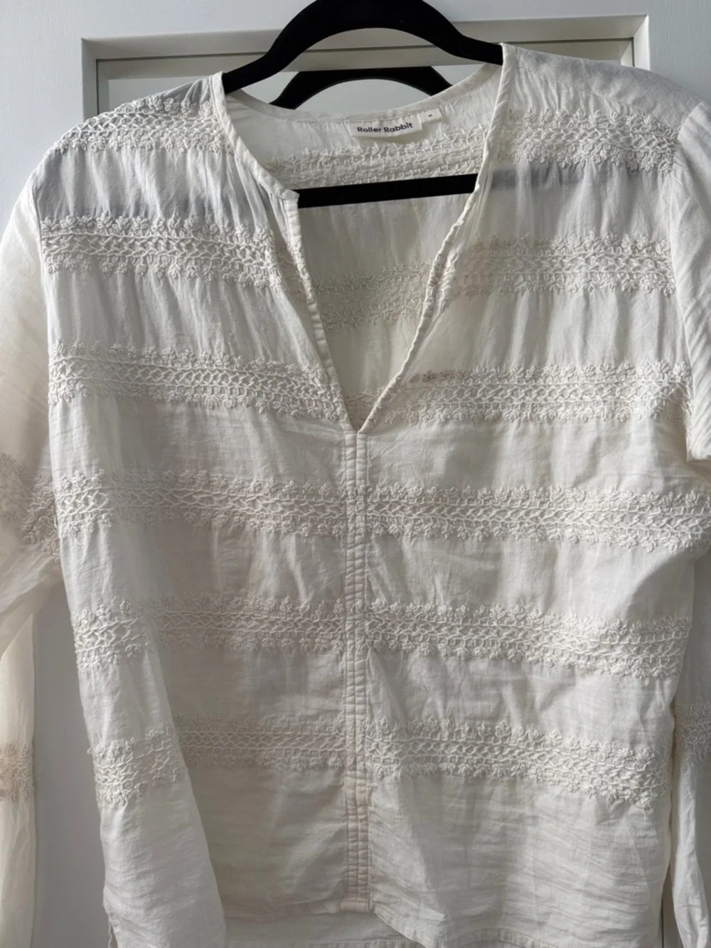 Roller Rabbit White Embroidered Cotton Top - Picture 3 of 4